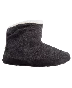 Isotoner Signature Women's Microsuede And Heathered Knit Marisol Boot Slipper, Online Only -Steve Madden Shop 16025720 fpx