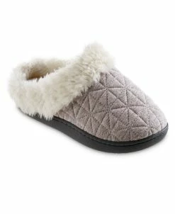 Isotoner Signature Women's Quilted Jersey Bridget Hoodback Eco Comfort Slippers
