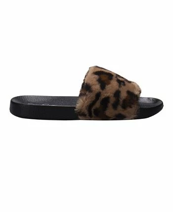Jessica Simpson Women's Plush Faux Fur Slide Slipper 4 Jessica Simpson Women's Plush Faux Fur Slide Slipper - Image 2