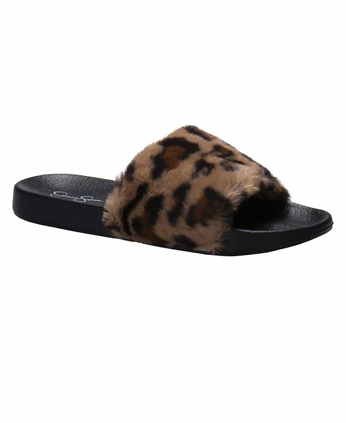 Jessica Simpson Women's Plush Faux Fur Slide Slipper 3 Jessica Simpson Women's Plush Faux Fur Slide Slipper
