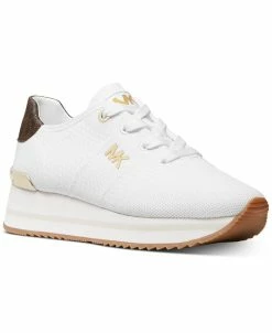 Michael Kors Women's Monique Knit Trainer Lace-Up Retro Running Sneakers