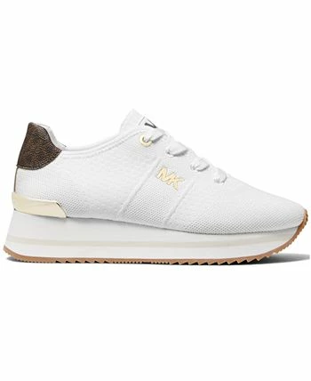 Michael Kors Women's Monique Knit Trainer Lace-Up Retro Running Sneakers 4 Michael Kors Women's Monique Knit Trainer Lace-Up Retro Running Sneakers - Image 2