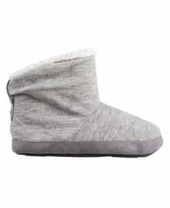 Isotoner Signature Women's Microsuede And Heathered Knit Marisol Boot Slipper, Online Only -Steve Madden Shop 20091854 fpx