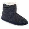 Isotoner Signature Women's Microsuede And Heathered Knit Marisol Boot Slipper, Online Only -Steve Madden Shop 20350773 fpx