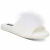 INC International Concepts Satin Marabou Slide Slippers, Created For Macy's -Steve Madden Shop 20608040 fpx