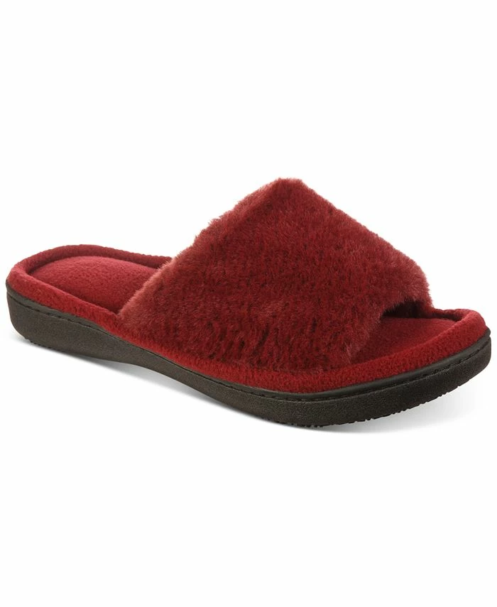 Isotoner Signature Women's Laurel Faux Fur Slide Slippers 3 Isotoner Signature Women's Laurel Faux Fur Slide Slippers