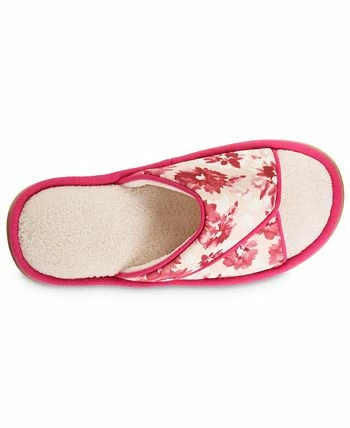 Isotoner Signature Women's Cotton Floral Keilly Slide 4 Isotoner Signature Women's Cotton Floral Keilly Slide - Image 2