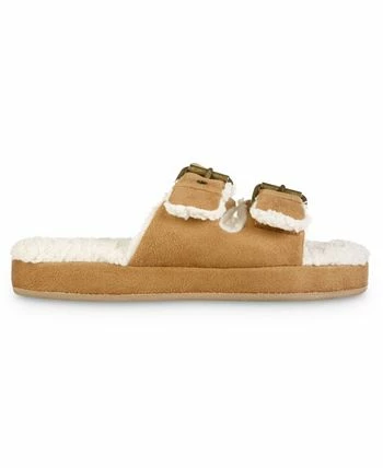 Isotoner Signature Women's Microsuede Double Buckle Slide Slippers 4 Isotoner Signature Women's Microsuede Double Buckle Slide Slippers - Image 2