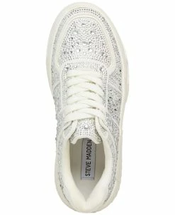 Steve Madden Women's Sonic Rhinestone Lace-Up Sneakers -Steve Madden Shop 23057481 fpx