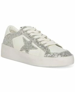 Steve Madden Women's Perona Distressed Lace-Up Star Sneakers