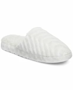 Charter Club Women's Faux-Fur Chevron Slippers, Created For Macy's