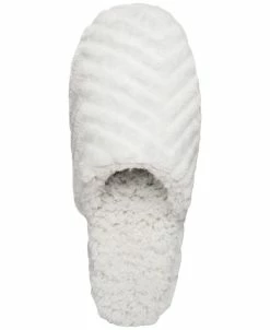 Charter Club Women's Faux-Fur Chevron Slippers, Created For Macy's -Steve Madden Shop 23566959 fpx