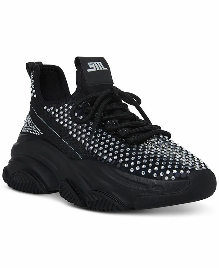 Steve Madden Women's Phantom Rhinestone Mesh Chunky Lace-Up Sneakers 3 Steve Madden Women's Phantom Rhinestone Mesh Chunky Lace-Up Sneakers