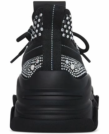 Steve Madden Women's Phantom Rhinestone Mesh Chunky Lace-Up Sneakers 5 Steve Madden Women's Phantom Rhinestone Mesh Chunky Lace-Up Sneakers - Image 3