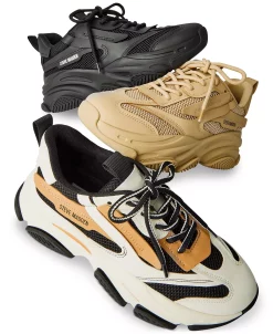 Steve Madden Women's Possession Chunky Lace-Up Sneakers -Steve Madden Shop 23747651 fpx